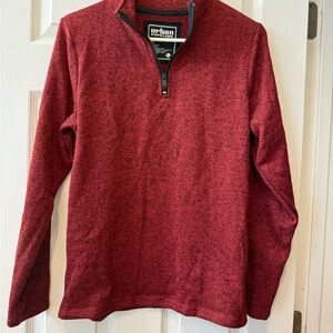urban pipeline Boy's Marled Red Half-Zip Sweater